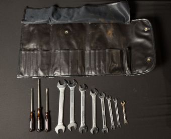 Factory Original Ferrari Trunk Tool Kit & Roll (Incomplete)