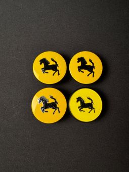 Set of Four Ferrari OEM Wheel Center Caps