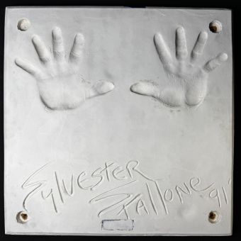1991 Sylvester Stallone Planet Hollywood Plaster Handprints