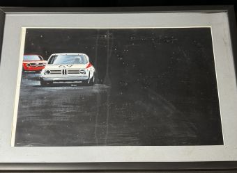 Trans-Am BMW 2002 vs Alfa Romeo GTV Racing Fine Art Print